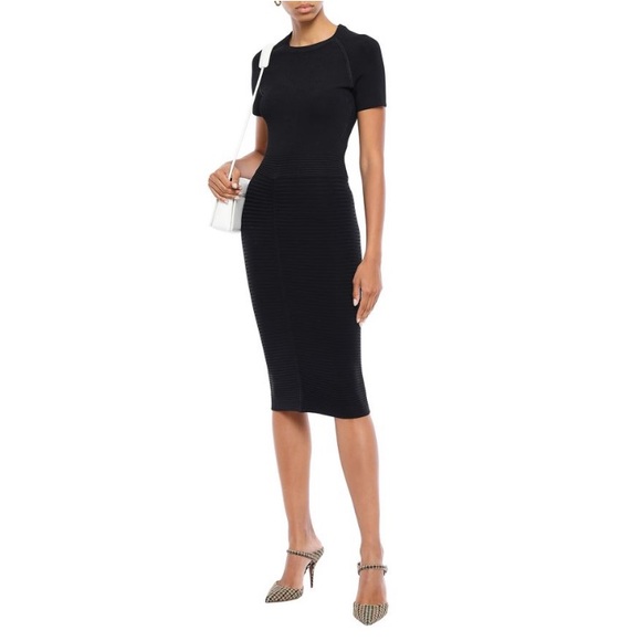 Maje Dresses & Skirts - Maje Black Ribbed Knit Dress (Never Worn)